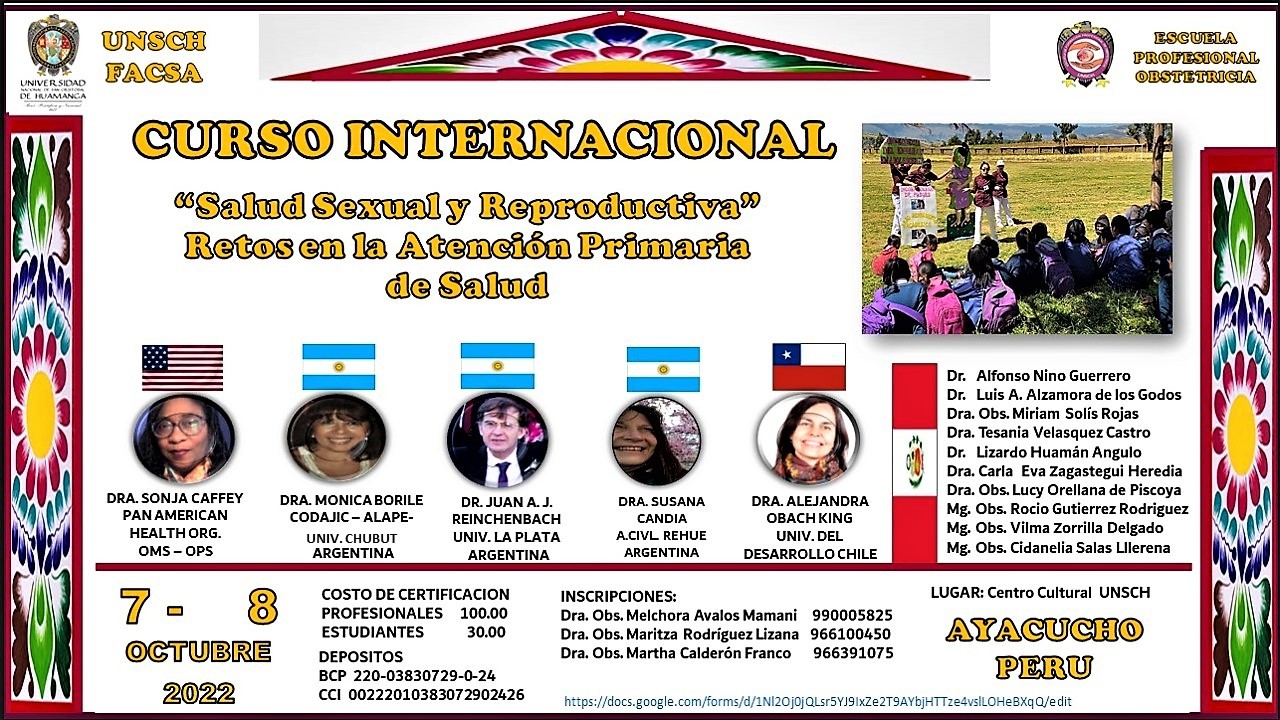 Curso Internacional Salud Sexual y Reproductiva Retos en la Atención Primaria de Salud